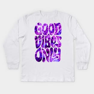 Good Vibes Only | Purple Haze Kids Long Sleeve T-Shirt